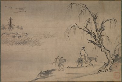 Chinese Literatus in an Autumn Landscape by Josui Sōen