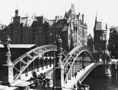Bridge in the Speicherstadt (Warehouse City) Hamburg by Jousset