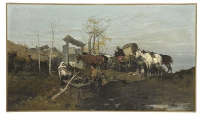 Conversation at the Well by Jozef Brandt