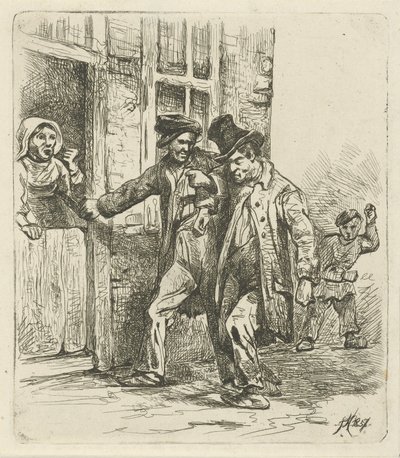 Two Drunkards by Jozef Hoevenaar