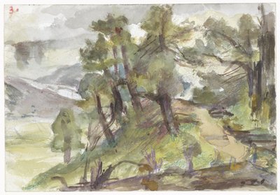 Wooded Hilly Landscape by Jozef Israëls