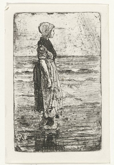 Standing Woman on the Beach by Jozef Israëls