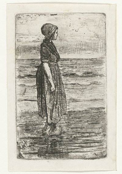 Standing Woman on the Beach by Jozef Israëls