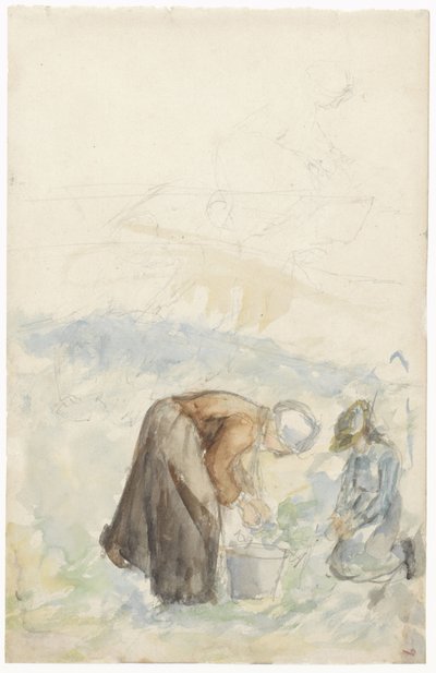 Two Women Working in the Field by Jozef Israëls