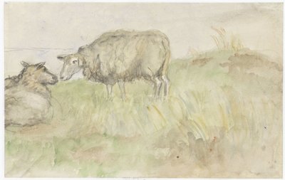 Two Sheep by Jozef Israëls