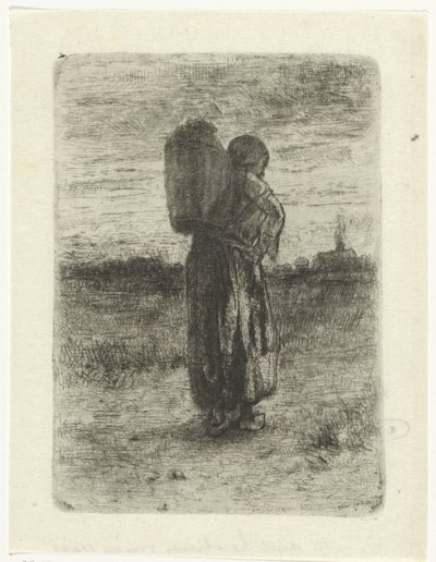 Woman with a Basket on Her Back by Jozef Israëls