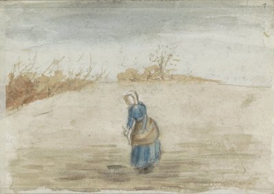 Woman in a Field by Jozef Israëls