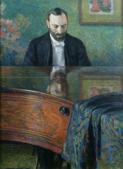 Feliks Jasienski (1861-1929) at the Piano, 1908 by Jozef Pankiewicz