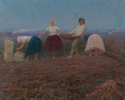 Picking Potatoes by Jozef Teodor Mousson