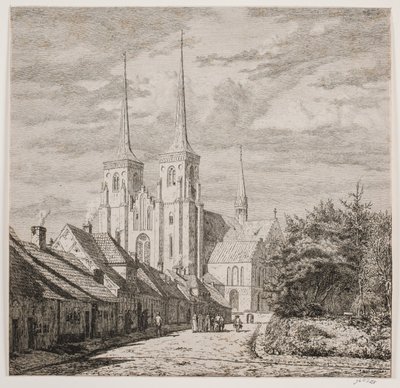 Roskilde Cathedral, Seen from the Southwest by Jørgen Roed