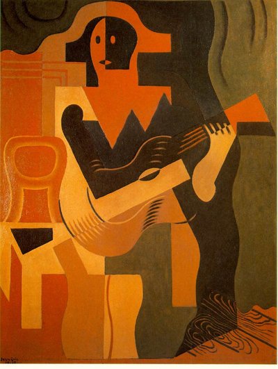 Harlequin with Guitar by Juan Gris