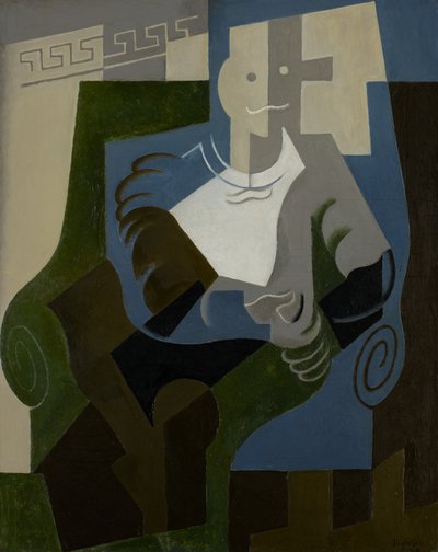 Seated Harlequin, c.1920 by Juan Gris