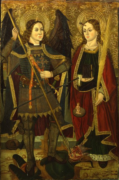 Saints Michael and Engracia by Juan de la Abadía