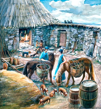 Chysauster Ancient Village, 1st-2nd Century, c. 1990-2010 by Judith Dobie