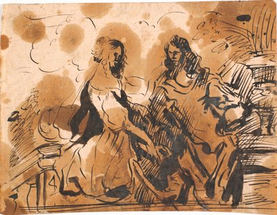 Man and Woman in Front of a Balustrade by Jürgen Ovens