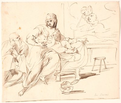 Interior with the Holy Family by Jürgen Ovens