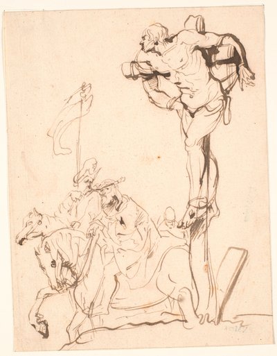 Crucified Thief, Riders at the Foot of the Cross by Jürgen Ovens