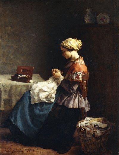 The Little Seamstress by Jules Breton