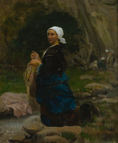 Washerwoman in Brittany by Jules Breton