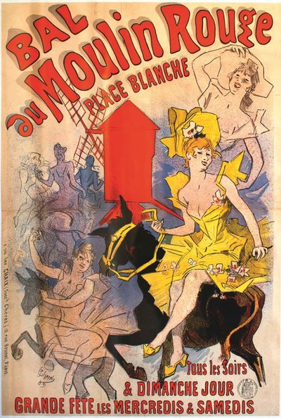 Bal du Moulin Rouge, 1889 by Jules Cheret