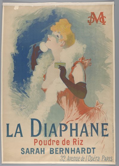 La Diaphane. Rice Powder, 1890 by Jules Cheret