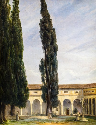 Interior of Cloister by Jules Coignet