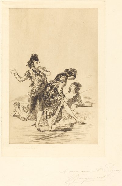 Spanish Scene by Jules Ferdinand Jacquemart after Francisco de Goya