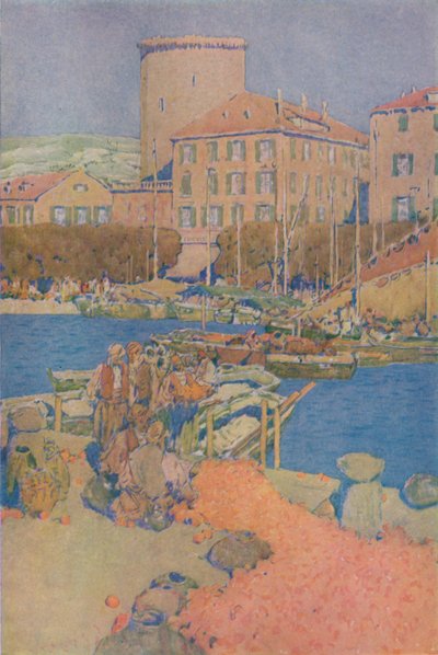 The Market-Place at Spalato by Jules Guerin