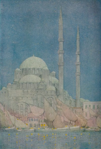 The Mosque of the Yeni-Valide-Jamissi, Constantinople, 1913 by Jules Guerin