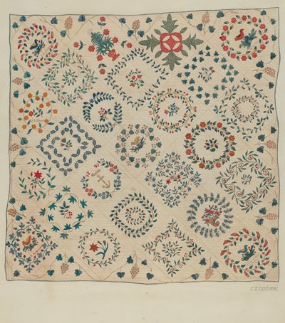 Applique Coverlet by Jules Lefevere