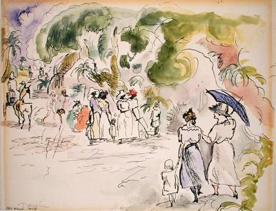 Figures in Landscape by Jules Pascin