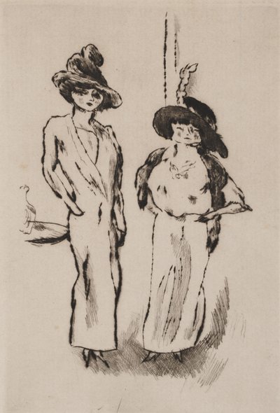 Two Women at the Ball by Jules Pascin