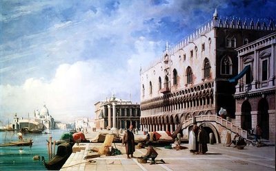 The Quayside, Venice by Jules Romain Joyant