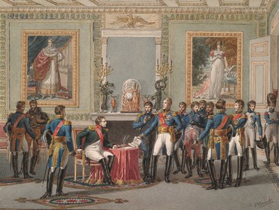 The Abdication of Napoleon at Fontainebleau, 1815 by Jules Vernet
