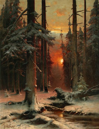 Snow in Forest, 1885 by Juli Julievich Klever