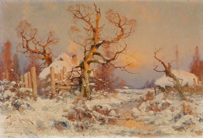 Winter Landscape in the Evening Sun by Juli Julievich Klever