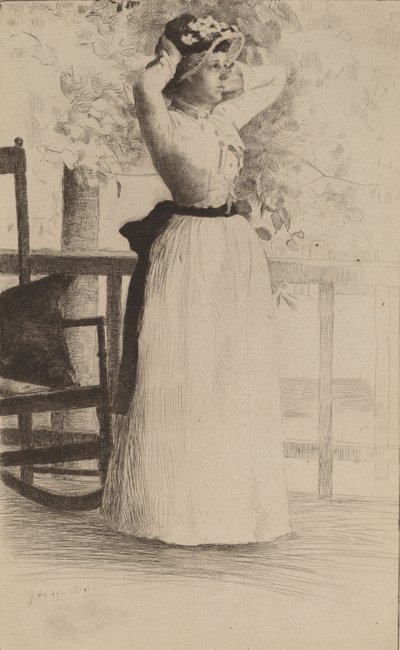 Portrait of Miss Hoe by Julian Alden Weir
