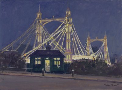 Albert Bridge - Night by Julian Barrow