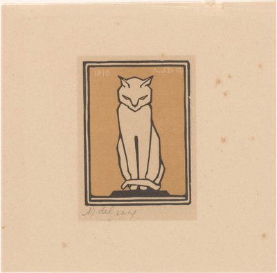Seated Cat by Julie de Graag (signed by artist)