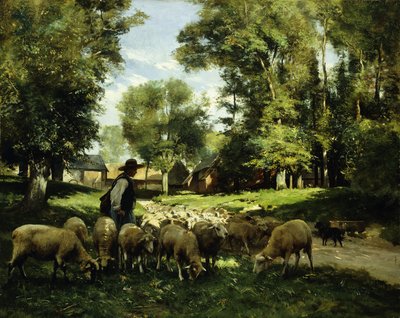 A Shepherd and his Flock by Julien Dupre