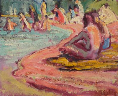 Bathing at the Beach by Julius Exter