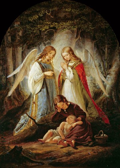 The Guardian Angels, 1836 by Julius Huebner