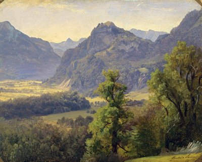 The Inn Valley near Brannenburg by Julius Lange