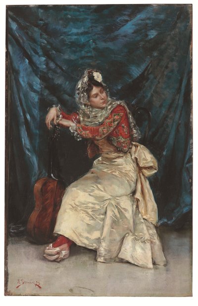 The Guitar Player by Julius Leblanc Stewart