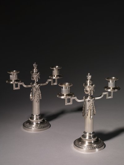 Candelabrum, firm of Peter Carl Fabergé by Julius Rappoport