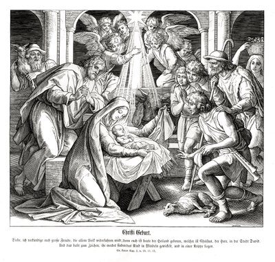Nativity, Gospel of Luke by Julius Schnorr von Carolsfeld