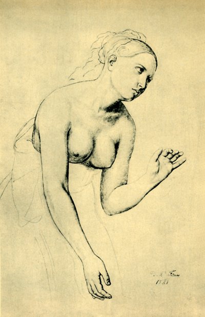 Semi-nude woman, 1821, 1943 by Julius Schnorr von Carolsfeld