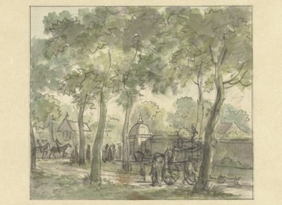 Country Road Along Wall with Dome by Jurriaan Andriessen