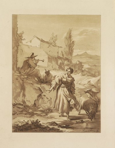 Shepherd Playing a Shawm by Jurriaan Cootwijck