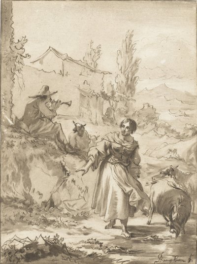 Shepherd with Shawm by Jurriaan Cootwijck